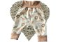 Preview: Babyhose Pumphose Handmade Design Safarikinder ecru, Bündchen braun